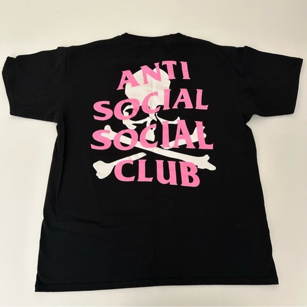 Anti Social Club X Mastermind Japan Black And Pink Short Sleeve T-Shirt M View 5